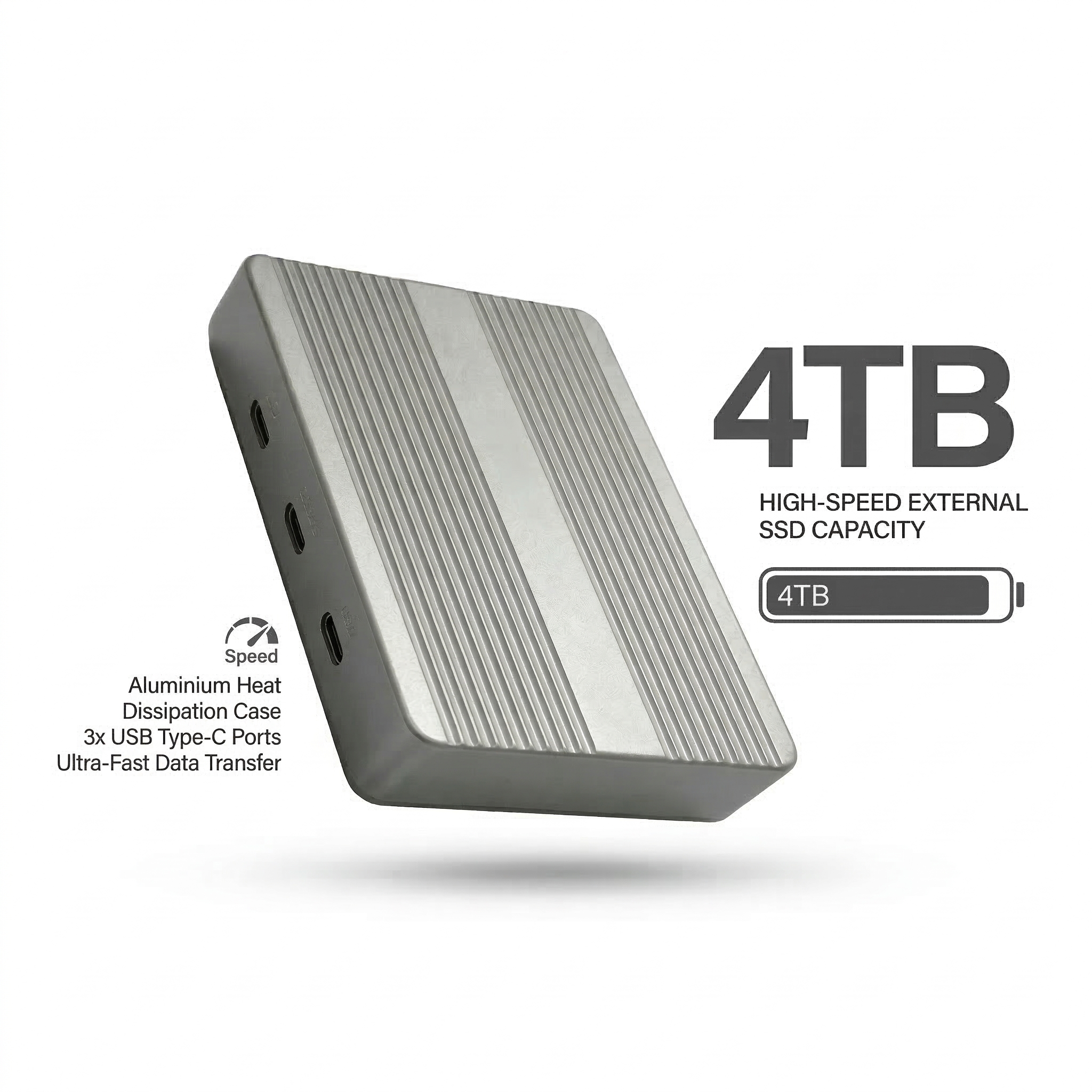 Dvoupozicový SSD kryt s ovládáním oddílů a aktivním chlazením