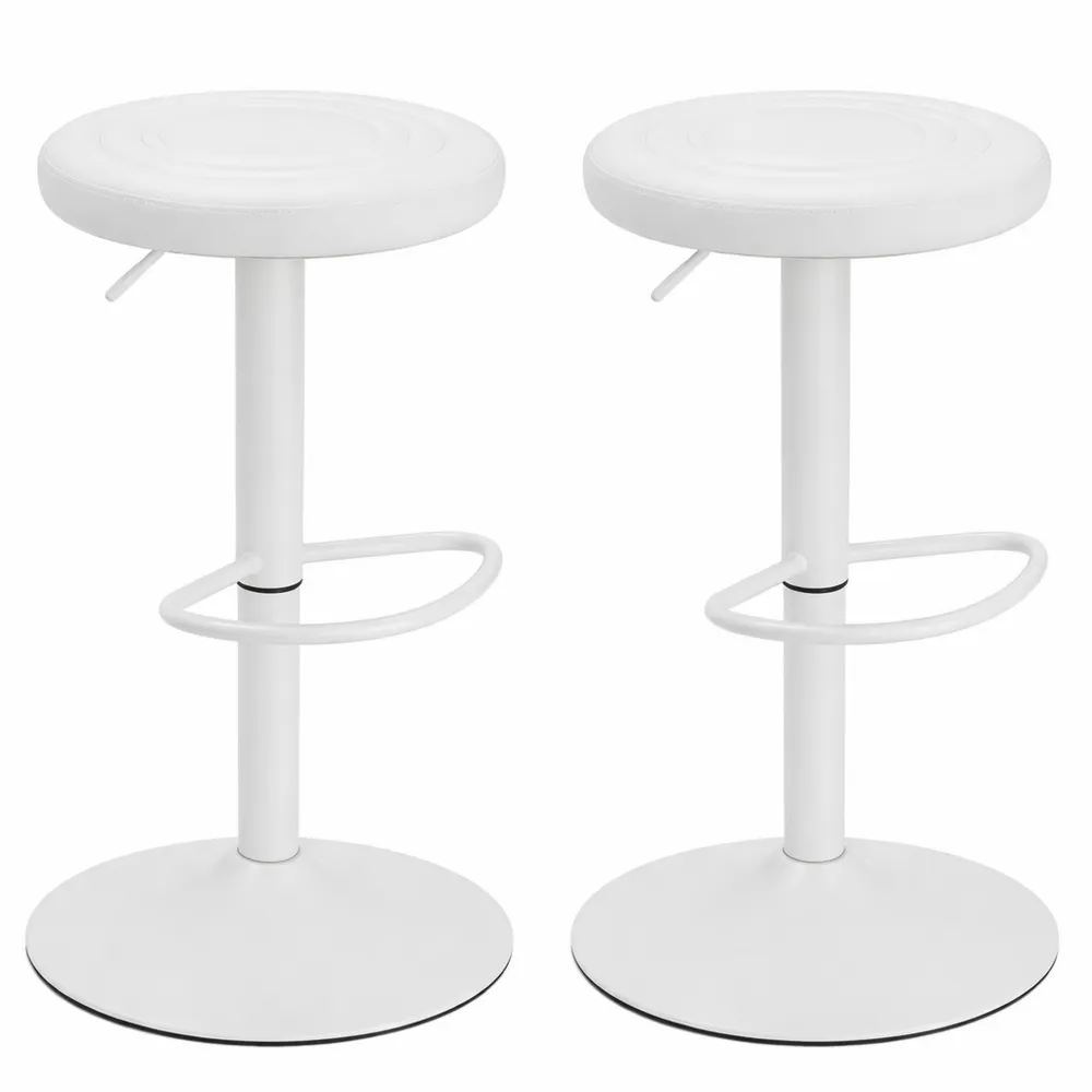 Tabourets de bar réglables pivotants, siège en PP et acier, pour cuisine et salle à manger