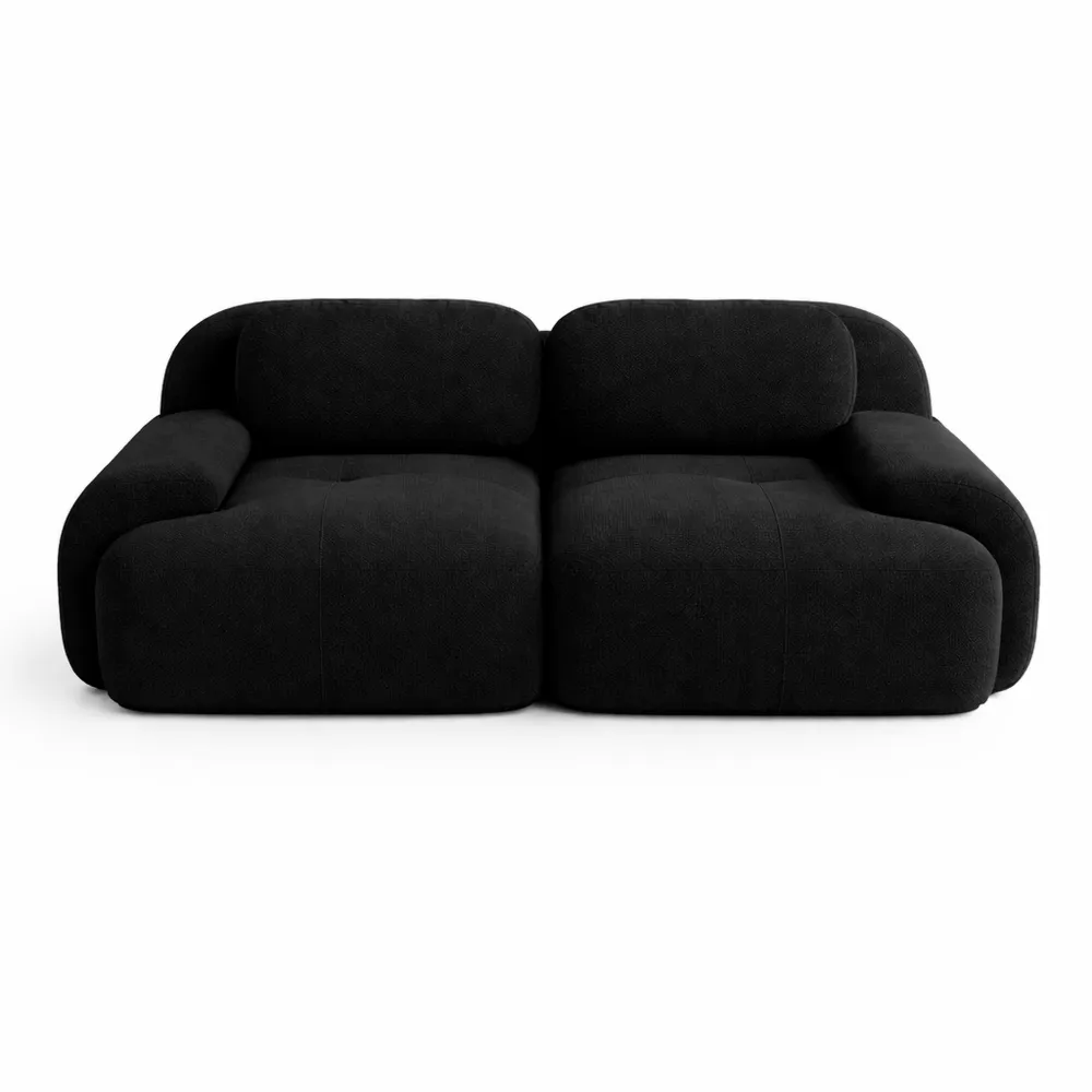 Canapé en velours côtelé avec accoudoirs incurvés et dessous antidérapant, sans montage