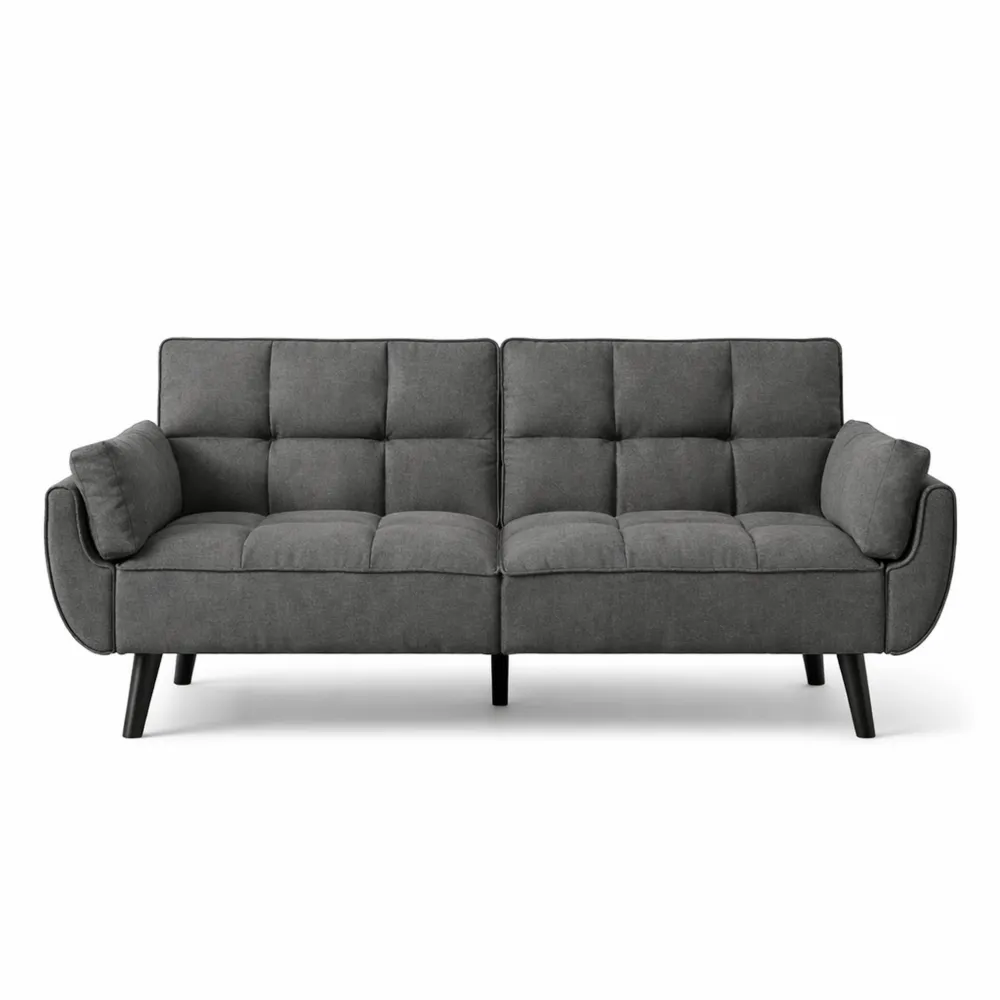 Canapé moderne et confortable pour salon ou chambre - 3 places - Gris foncé