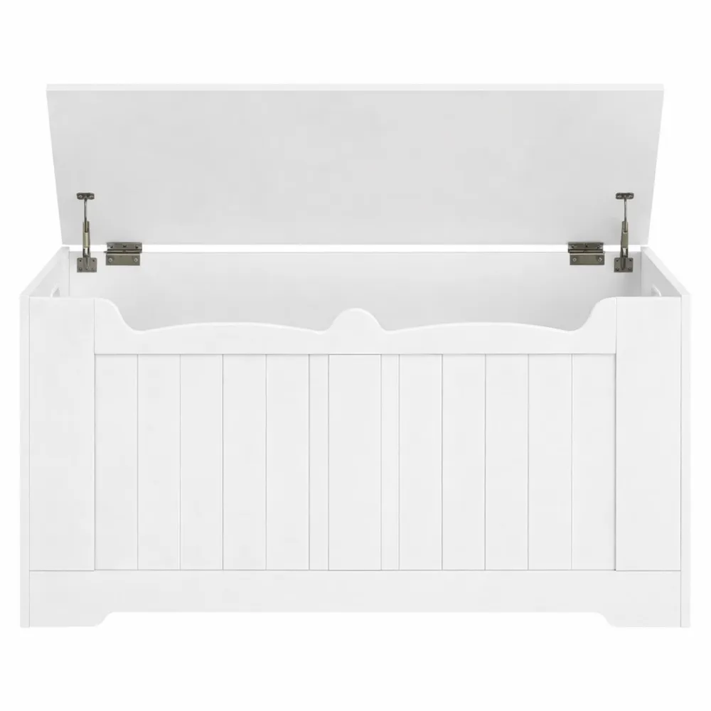 Banc de rangement multifonctionnel blanc pour entrée