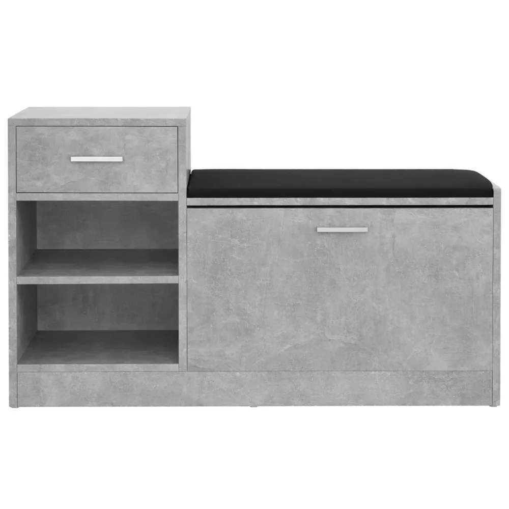 Meuble de rangement chaussures gris béton