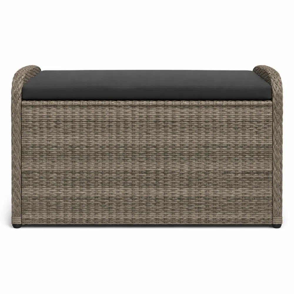 Coffre de Rangement avec Coussin pour Jardin ou Terrasse