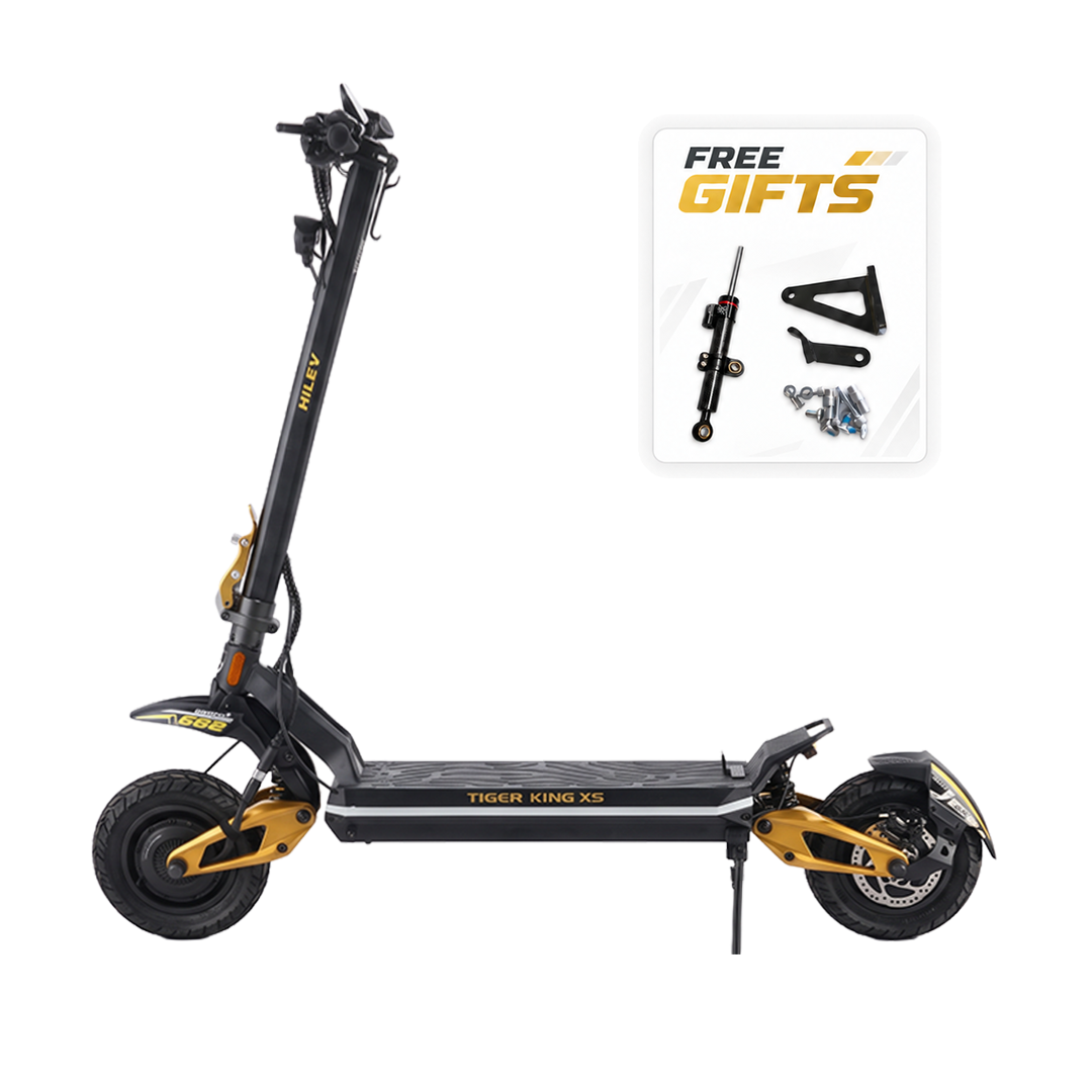 Hiley Tiger King XS Folding Electric Scooter 72V 2x3200W Dual Motor 40Ah Samsung Battery 100km/h Max Speed 130km Max Range