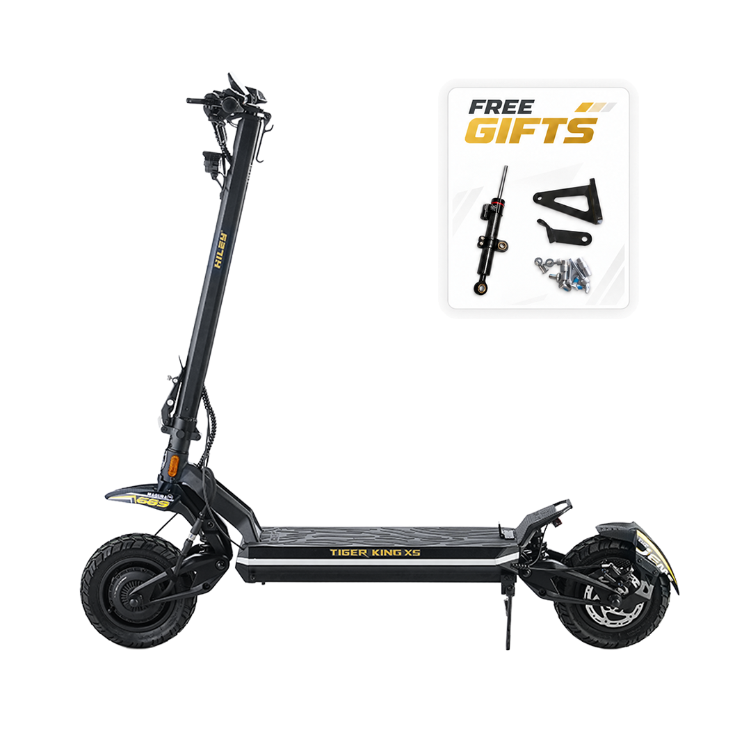 Hiley Tiger King XS Folding Electric Scooter 72V 2x3200W Dual Motor 40Ah Samsung Battery 100km/h Max Speed 120km Range