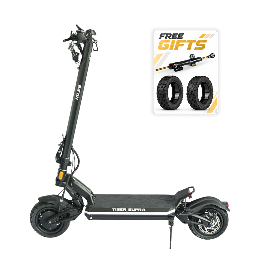 Hiley Tiger Supra VLR Folding Electric Scooter  60V 1600W Dual Motor 40Ah Samsung Battery  85km/h Max Speed 135km Range 
