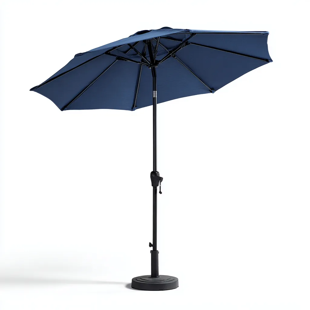 Sombrilla de jardín poliéster 230x230x240 cm azul adecuada para terraza estilo moderno diseño funcional-Luxemylab