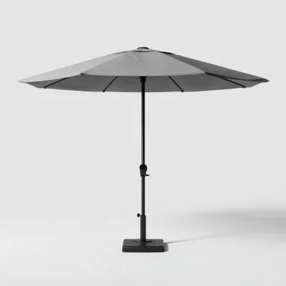Sombrilla de jardín poliéster 250x250x245 cm gris adecuada para terraza estilo moderno diseño funcional-Luxemylab