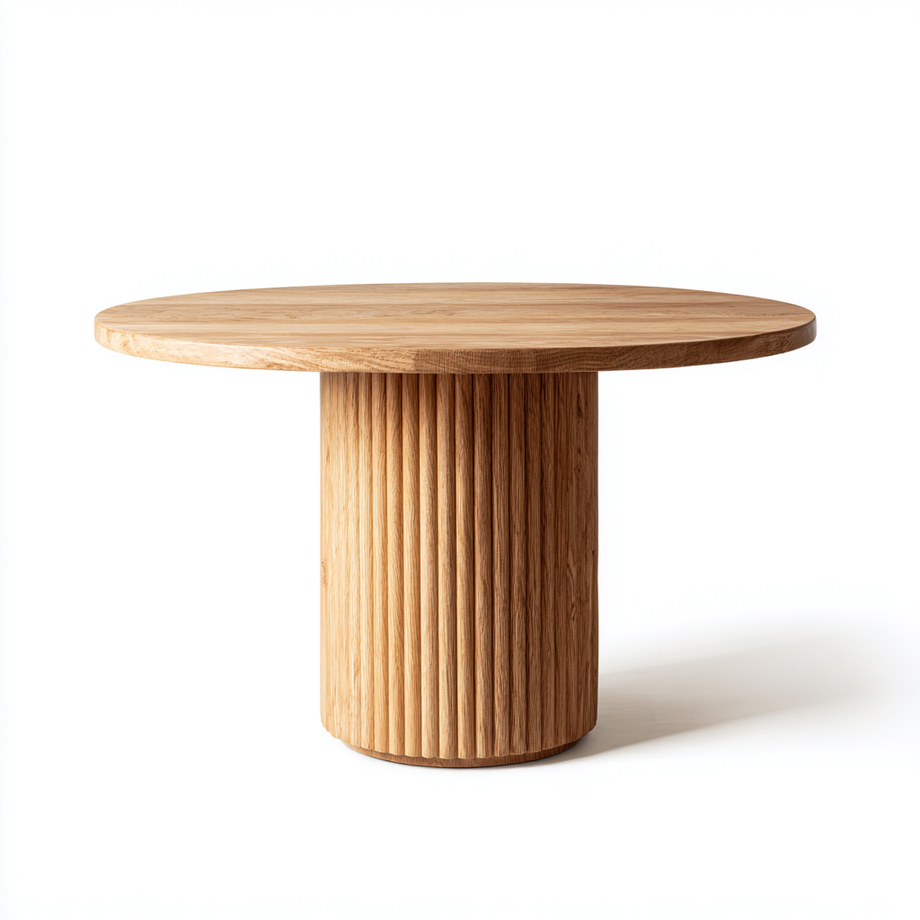 Mesa de comedor madera 150x150x76 cm color roble claro apta para comedor - diseño moderno-Luxemylab