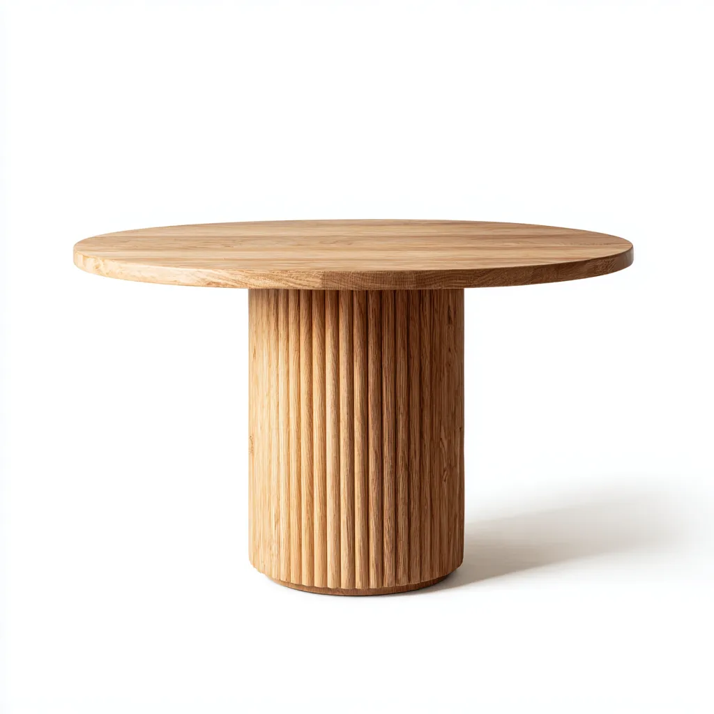 Mesa de comedor madera 150x150x76 cm color roble claro apta para comedor - diseño moderno-Luxemylab