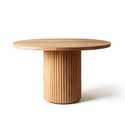 Mesa de comedor madera 150x150x76 cm color roble claro apta para comedor - diseño moderno-Luxemylab