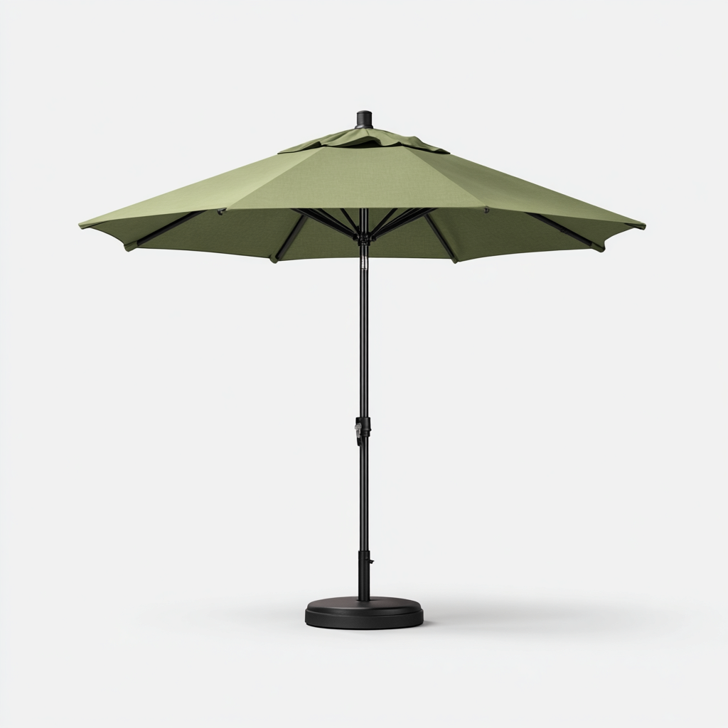 Sombrilla de jardín poliéster 245x245x250 cm verde adecuada para terraza estilo moderno diseño funcional-Luxemylab