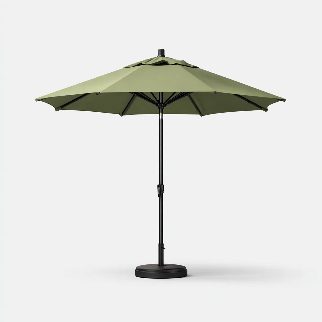 Sombrilla de jardín poliéster 245x245x250 cm verde adecuada para terraza estilo moderno diseño funcional-Luxemylab