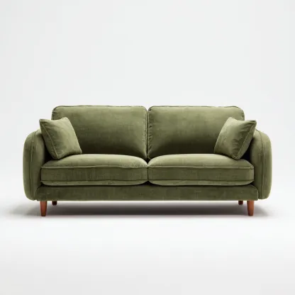 Sofá de 2 plazas tela 160x85x82 cm verde para salón diseño moderno-Luxemylab