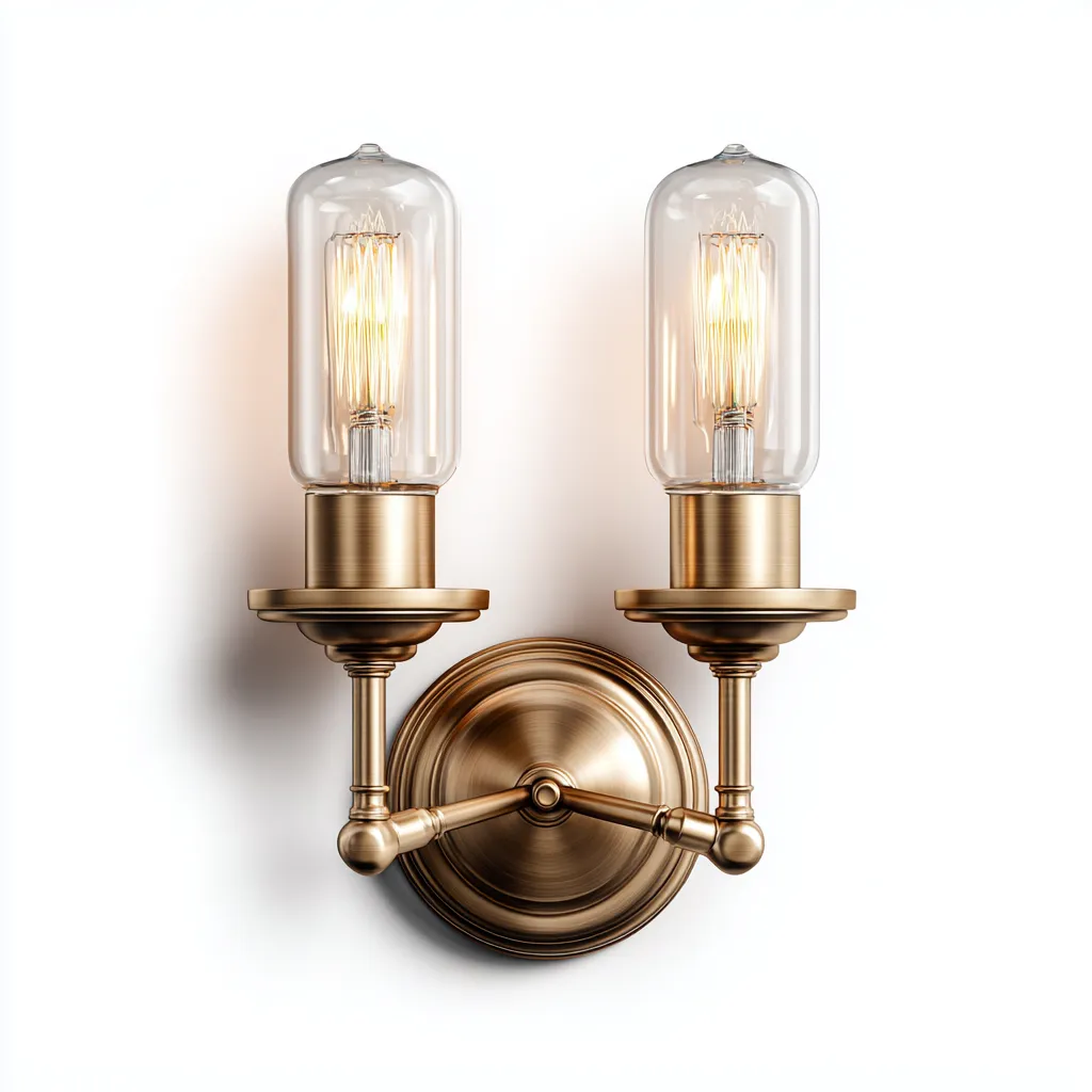 Aplique de pared metal y vidrio 27x33 cm - dorado-transparente - diseño clásico - apto para pasillo-Luxemylab