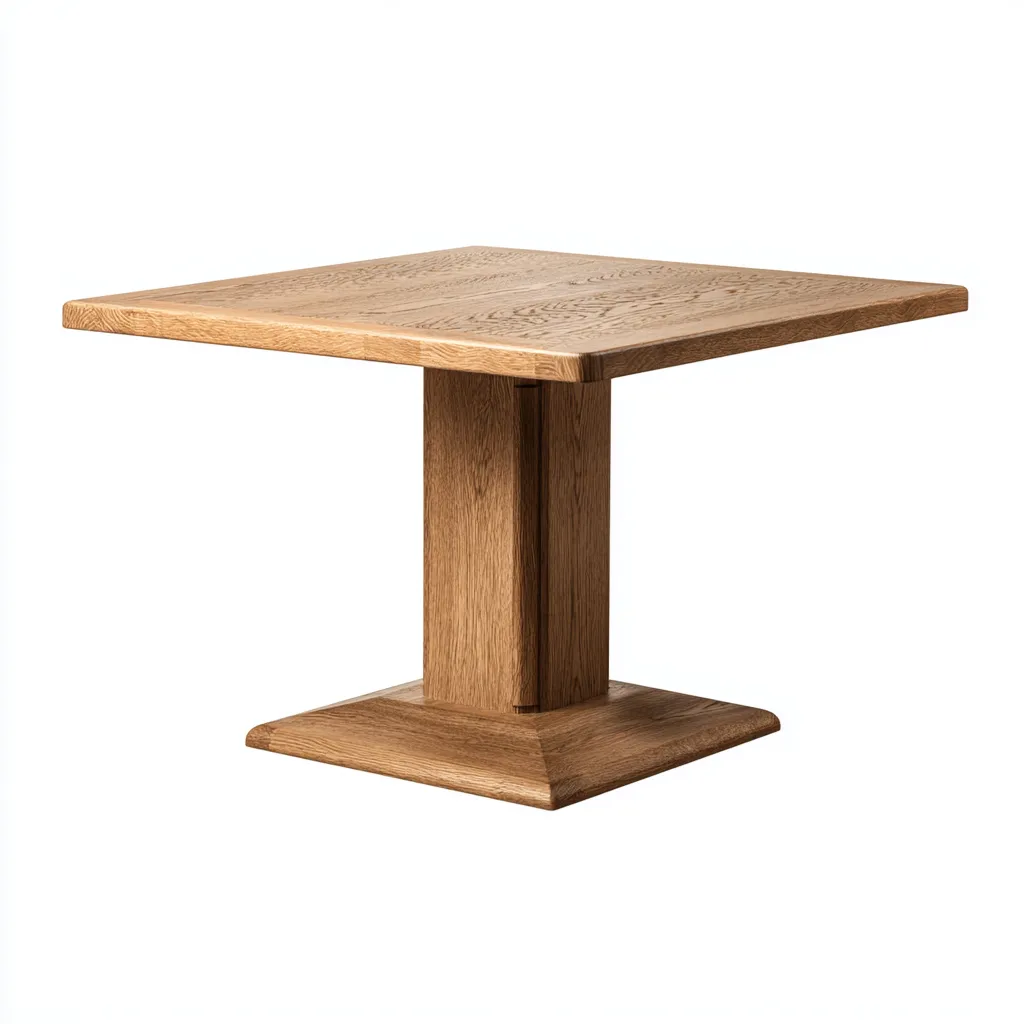 Mesa de comedor madera 100x100x76 cm roble apta para comedor - diseño moderno-Luxemylab