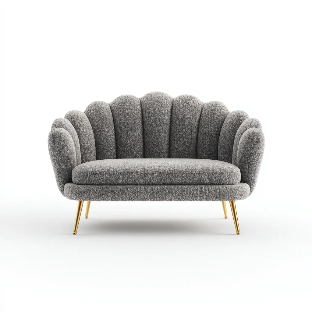 Sofá de 2 plazas tela 148x78x82 cm gris para salón diseño moderno-Luxemylab