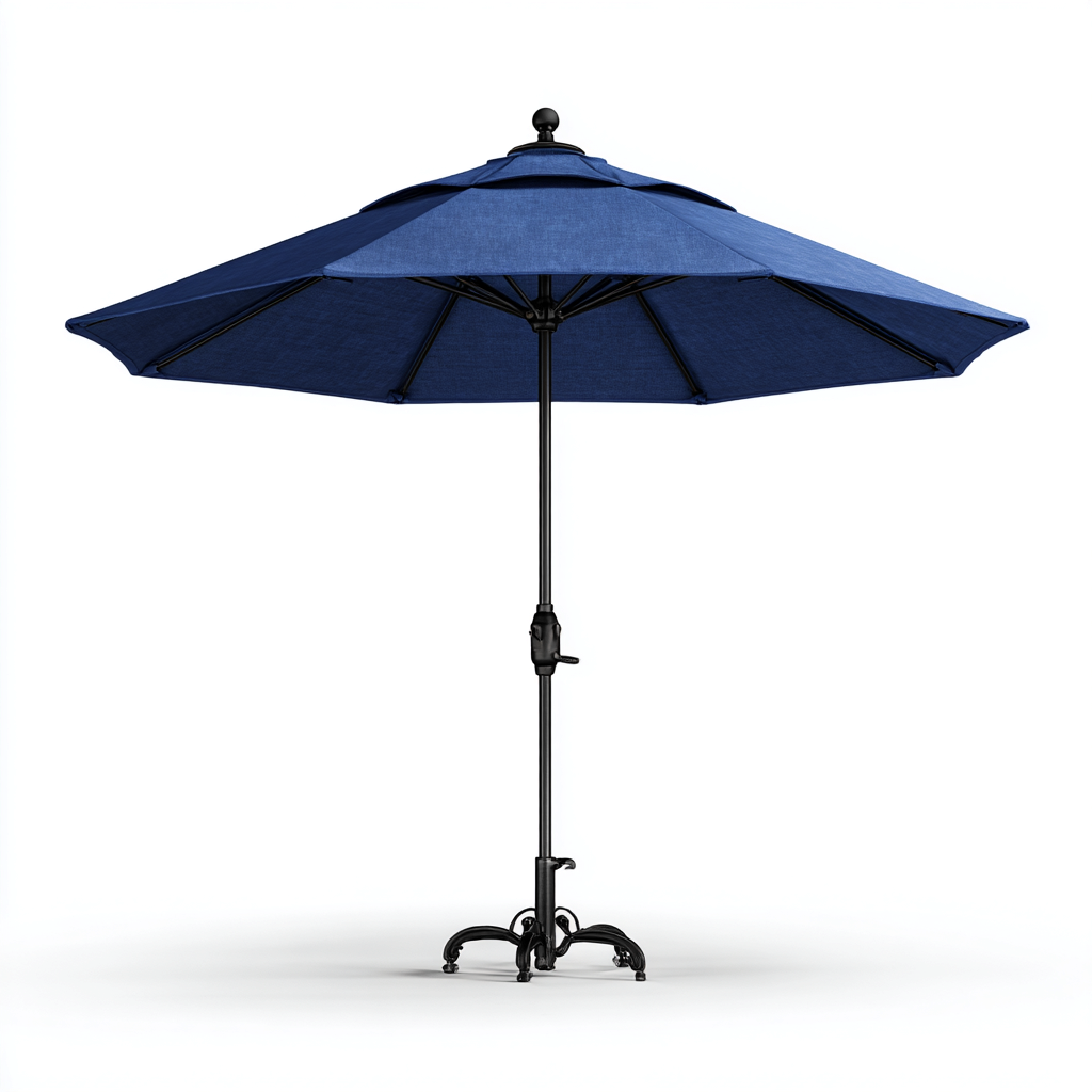 Sombrilla de jardín tela 220x220x250 cm azul marino apta para exterior - diseño moderno-Luxemylab