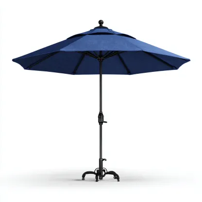 Sombrilla de jardín tela 220x220x250 cm azul marino apta para exterior - diseño moderno-Luxemylab