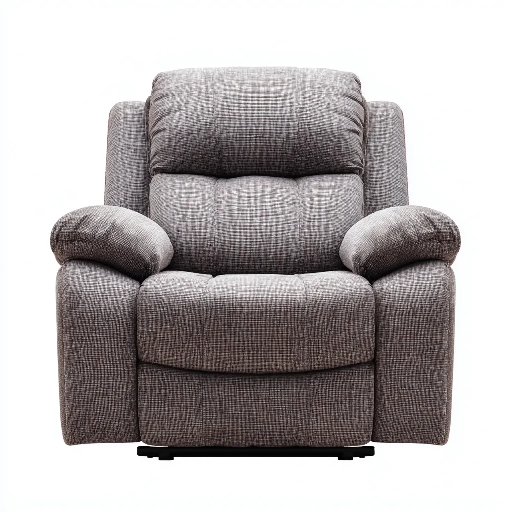 Sillón reclinable - Tela - 102x98x105 cm - Gris - Diseño moderno para sala de estar-Luxemylab
