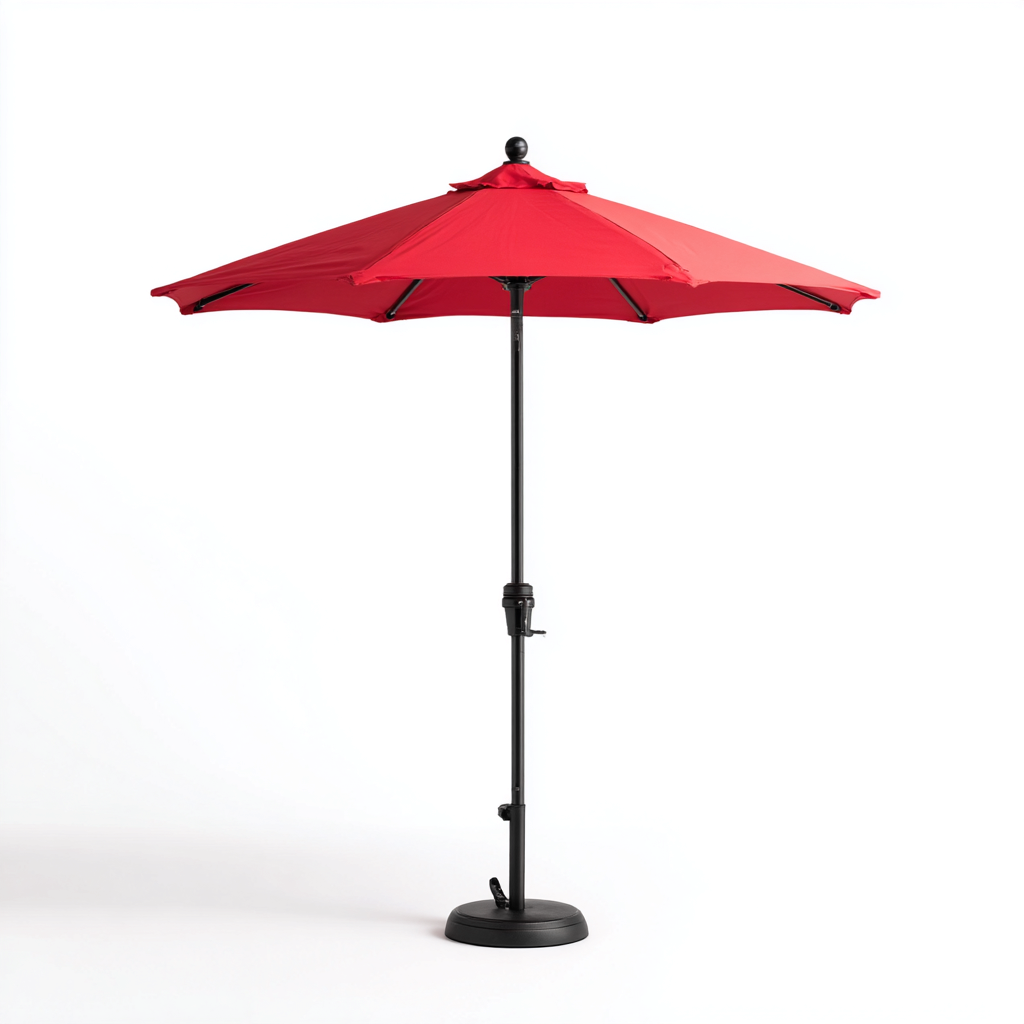 Sombrilla de jardín poliéster 240x240x245 cm rojo adecuada para terraza estilo moderno diseño funcional-Luxemylab