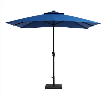 Sombrilla de jardín poliéster 200x200x240 cm azul adecuada para terraza estilo moderno diseño funcional-Luxemylab