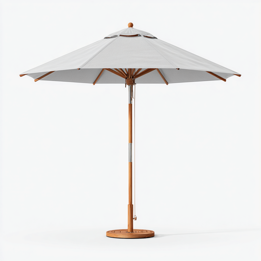 Sombrilla de jardín poliéster 240x240x250 cm blanco adecuada para terraza estilo moderno diseño funcional-Luxemylab