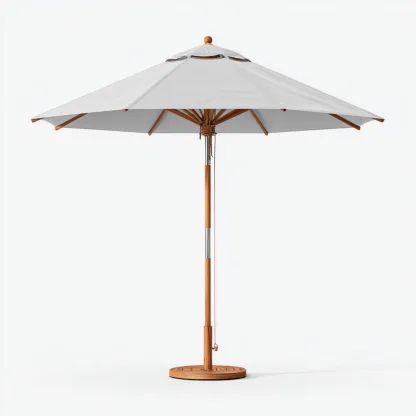 Sombrilla de jardín poliéster 240x240x250 cm blanco adecuada para terraza estilo moderno diseño funcional-Luxemylab