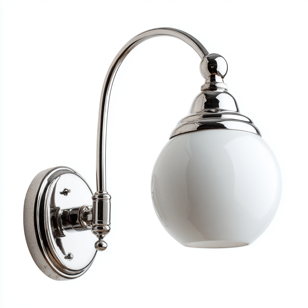 Aplique de pared metal y vidrio 21x29 cm - cromado-blanco - diseño moderno - apto para pasillo-Luxemylab