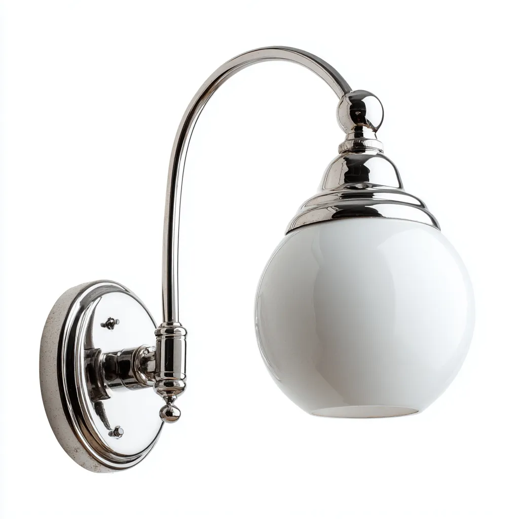 Aplique de pared metal y vidrio 21x29 cm - cromado-blanco - diseño moderno - apto para pasillo-Luxemylab