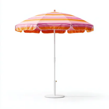 Sombrilla de jardín poliéster 230x230x215 cm rosa-naranja-blanco adecuada para terraza estilo moderno diseño funcional-Luxemylab