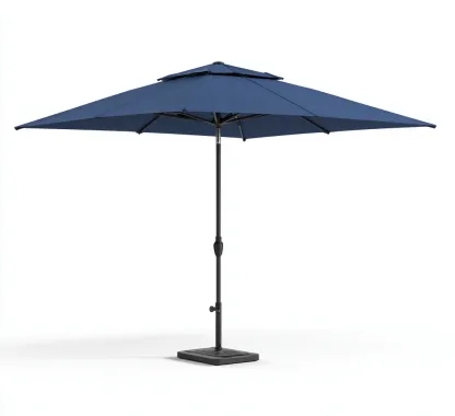 Sombrilla de jardín poliéster 260x260x245 cm azul adecuada para terraza estilo moderno diseño funcional-Luxemylab