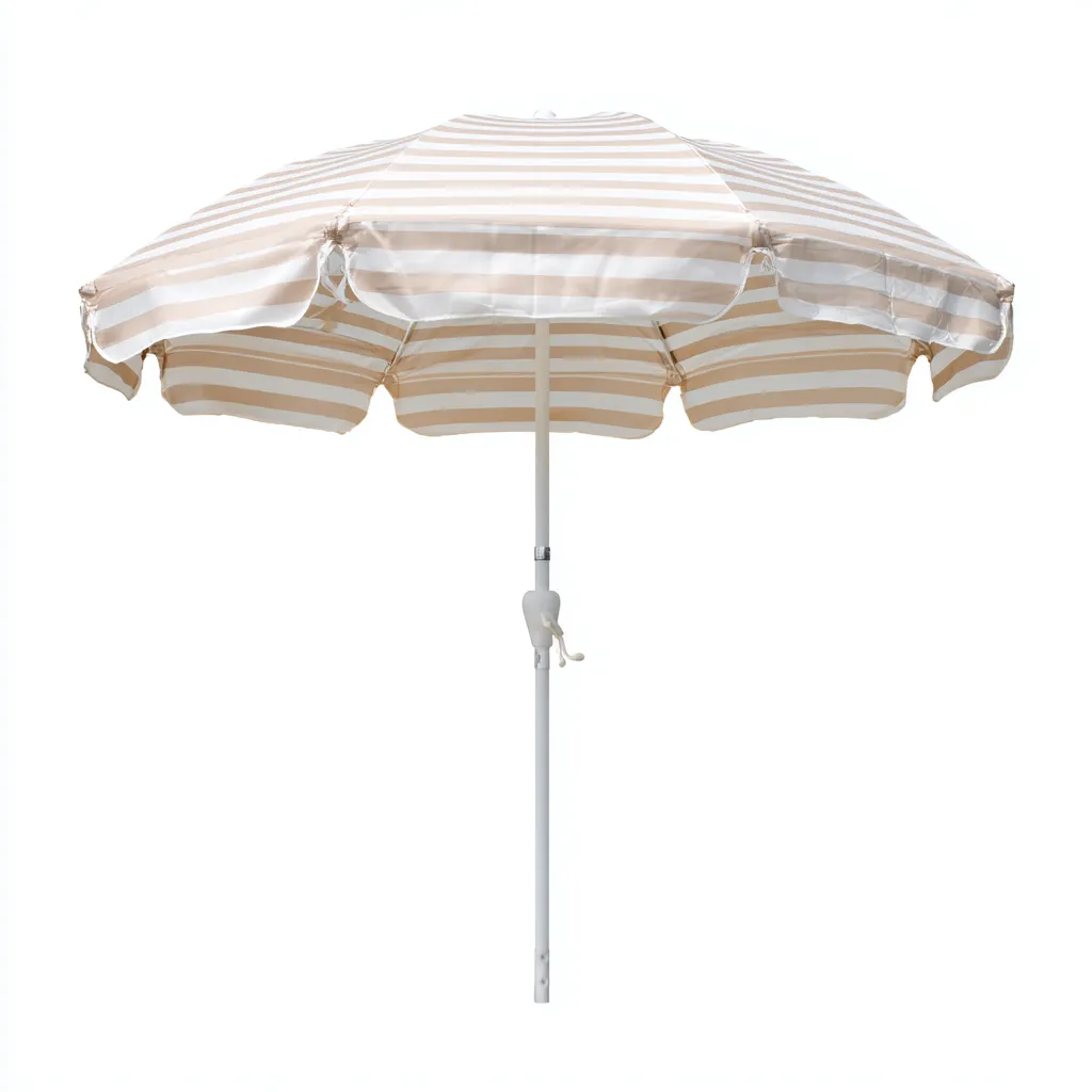 Sombrilla de jardín poliéster 200x200x220 cm beige-blanco adecuada para terraza estilo moderno diseño funcional-Luxemylab