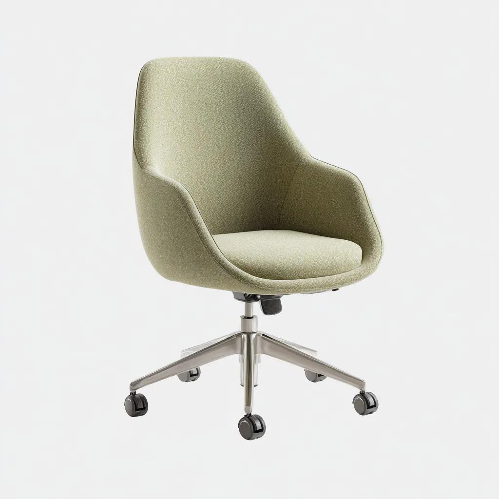 Silla de oficina tela 60x58x90 cm verde diseño ergonómico estilo moderno para oficina-Luxemylab