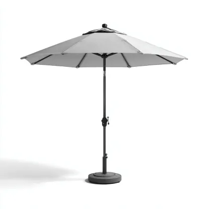 Sombrilla de jardín poliéster 250x250x245 cm gris claro adecuada para terraza estilo moderno diseño funcional-Luxemylab