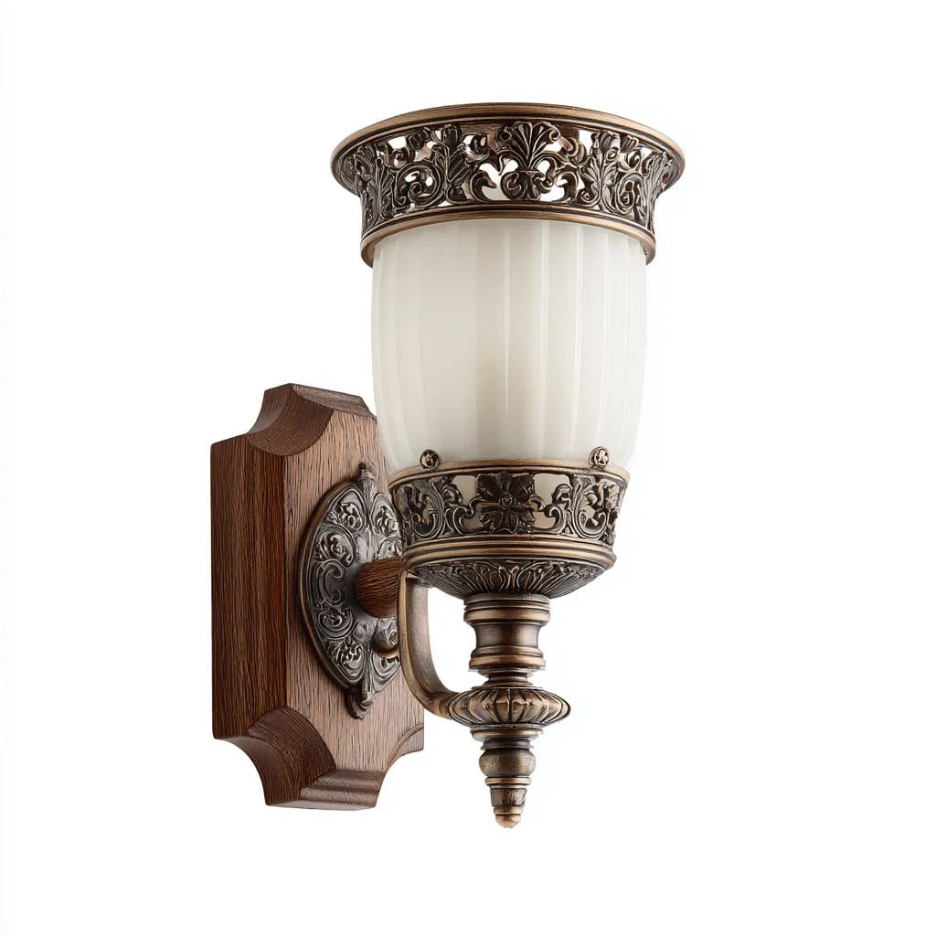 Aplique de pared - metal y vidrio - 15x34 cm - dorado - para interiores - estilo clásico-Luxemylab