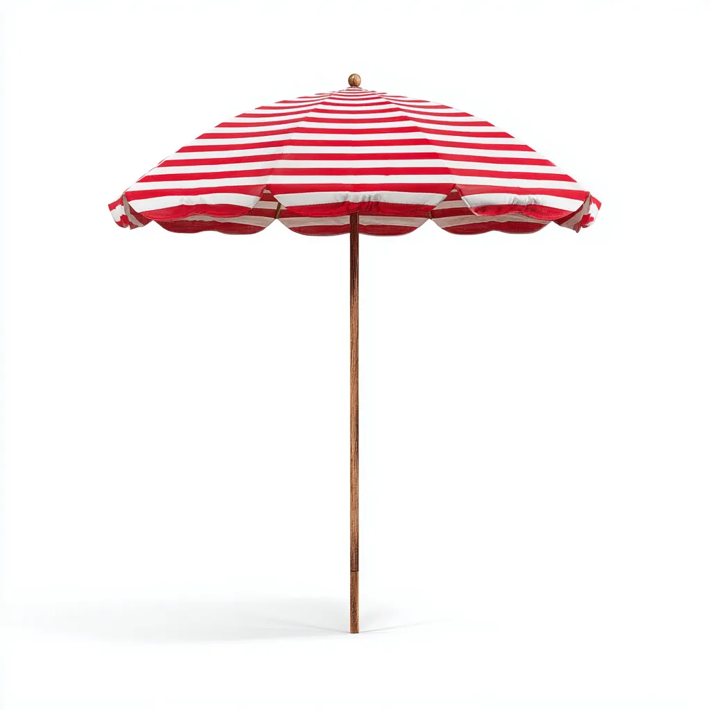 Sombrilla de jardín poliéster 220x220x210 cm rojo-blanco adecuada para terraza estilo clásico diseño funcional-Luxemylab