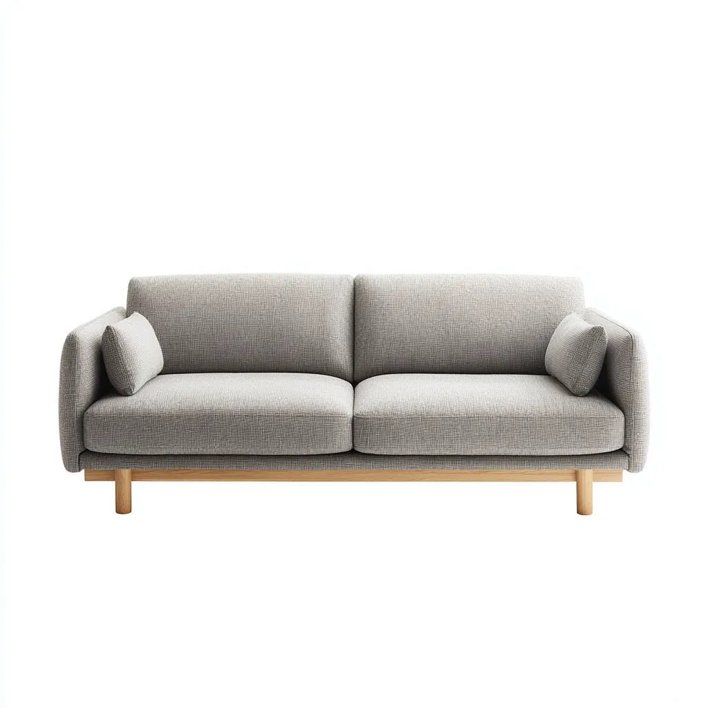 Sofá de 2 plazas tela-madera 155x80x82 cm gris para salón estilo moderno-Luxemylab