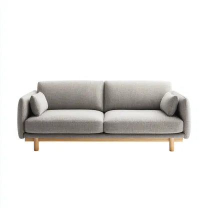 Sofá de 2 plazas tela-madera 155x80x82 cm gris para salón estilo moderno-Luxemylab