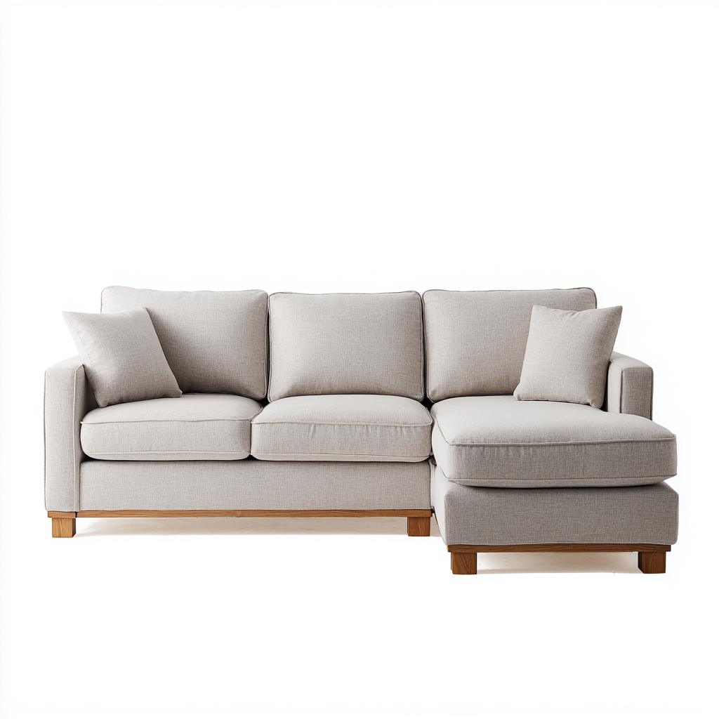 Sofá rinconero - Tela 295x178x88 cm - Beige - Diseño moderno para sala de estar-Luxemylab