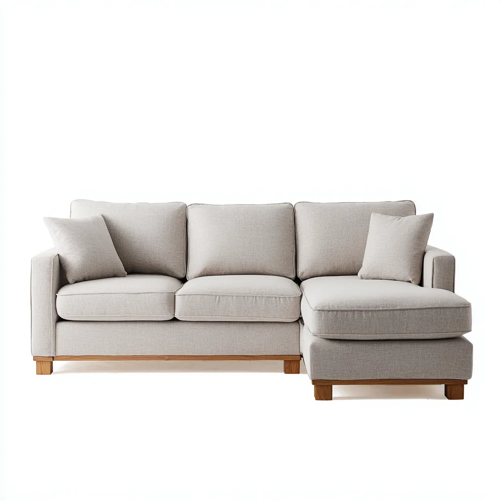 Sofá rinconero - Tela 295x178x88 cm - Beige - Diseño moderno para sala de estar-Luxemylab