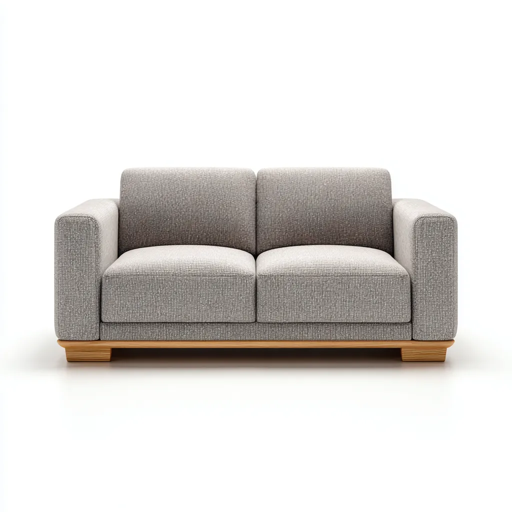 Sofá de 2 plazas tela-madera 158x82x78 cm gris para salón diseño moderno-Luxemylab