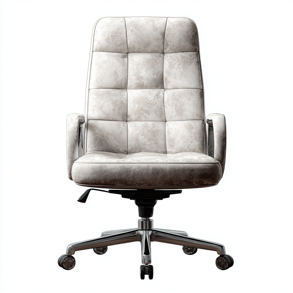 Silla de oficina terciopelo sintético 70x65x115 cm gris diseño ergonómico estilo moderno para oficina-Luxemylab