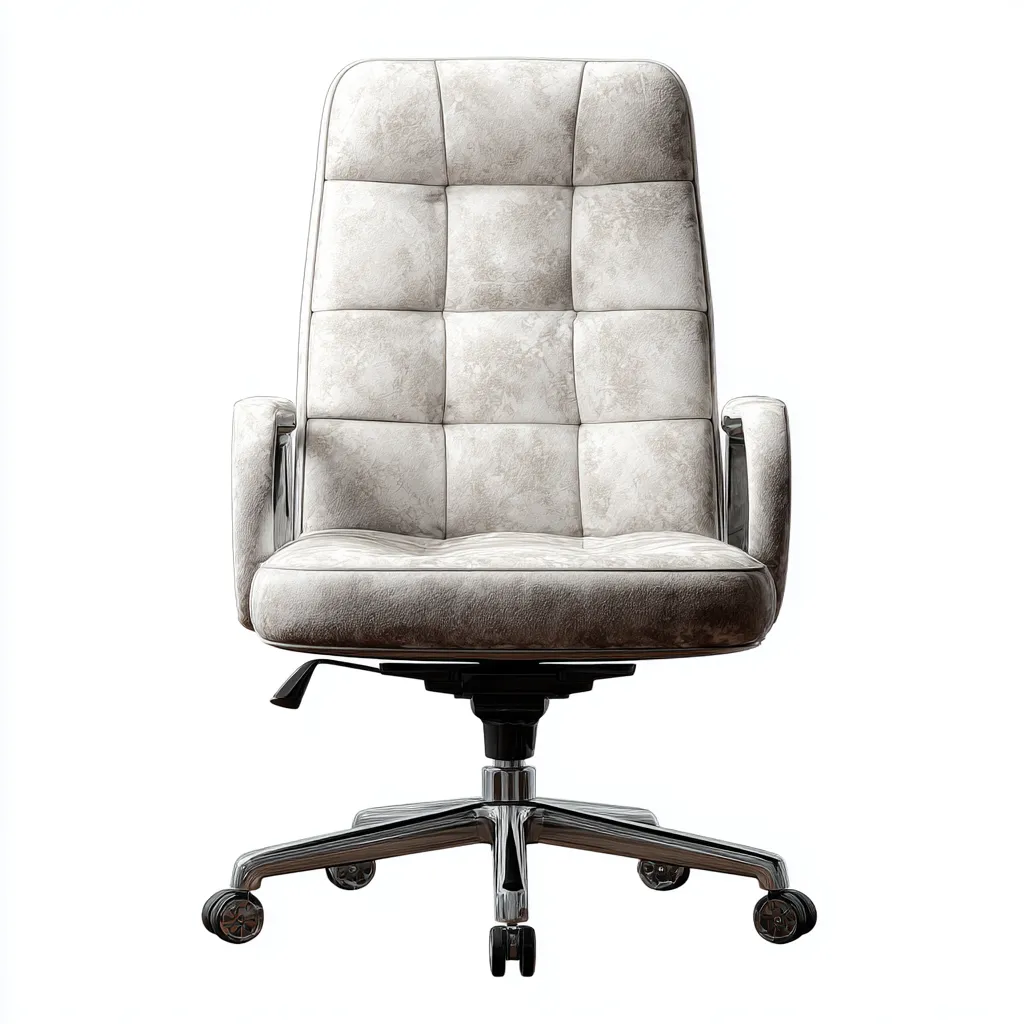Silla de oficina terciopelo sintético 70x65x115 cm gris diseño ergonómico estilo moderno para oficina-Luxemylab