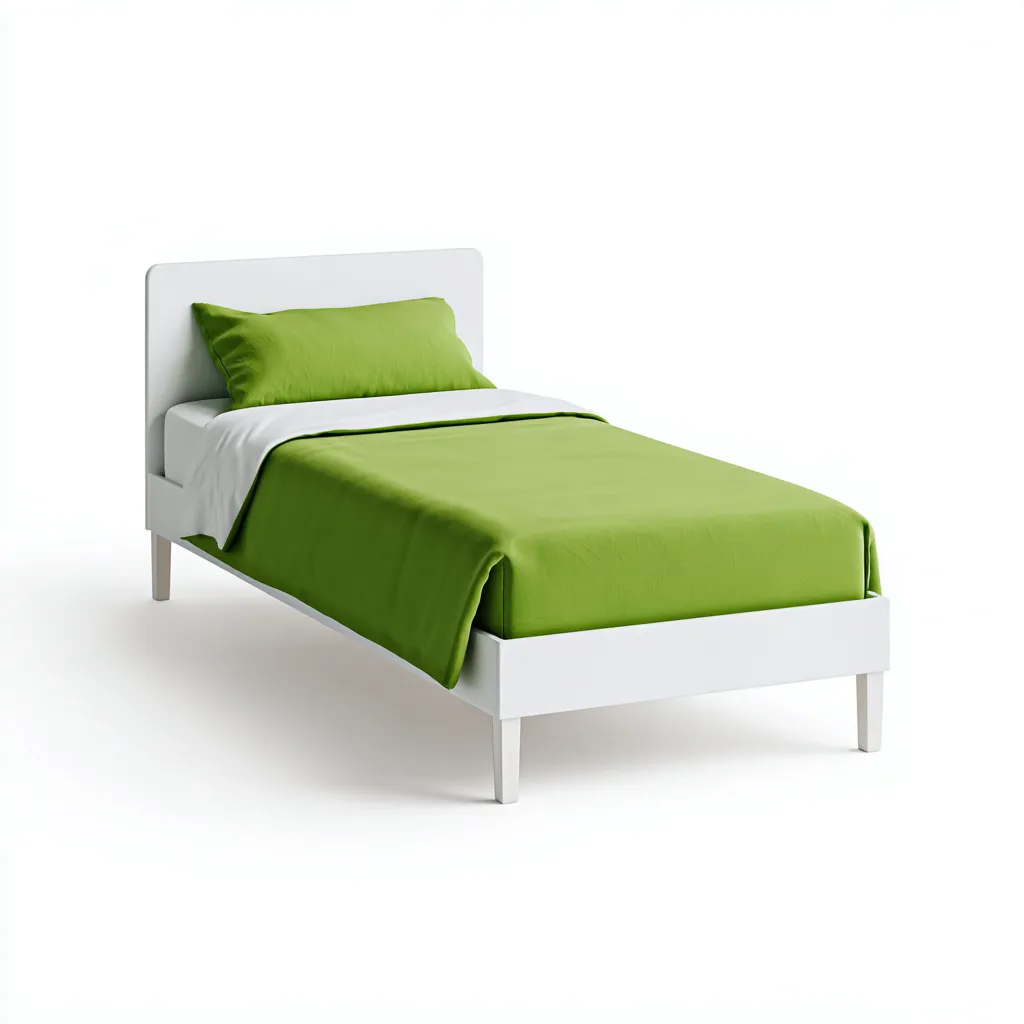 Cama individual madera 200x100x85 cm - blanco - apta para dormitorio - estilo moderno-Luxemylab