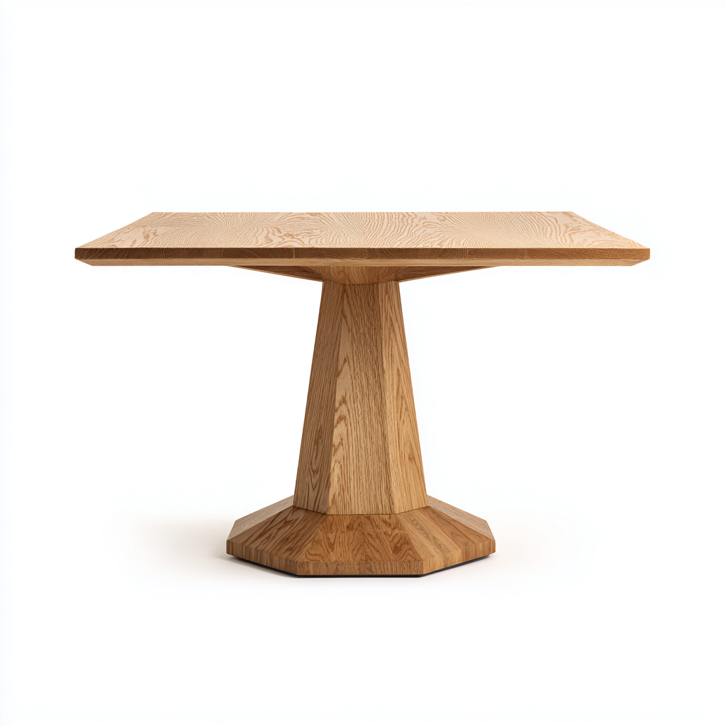 Mesa de comedor madera 110x110x76 cm roble apta para comedor - diseño moderno-Luxemylab