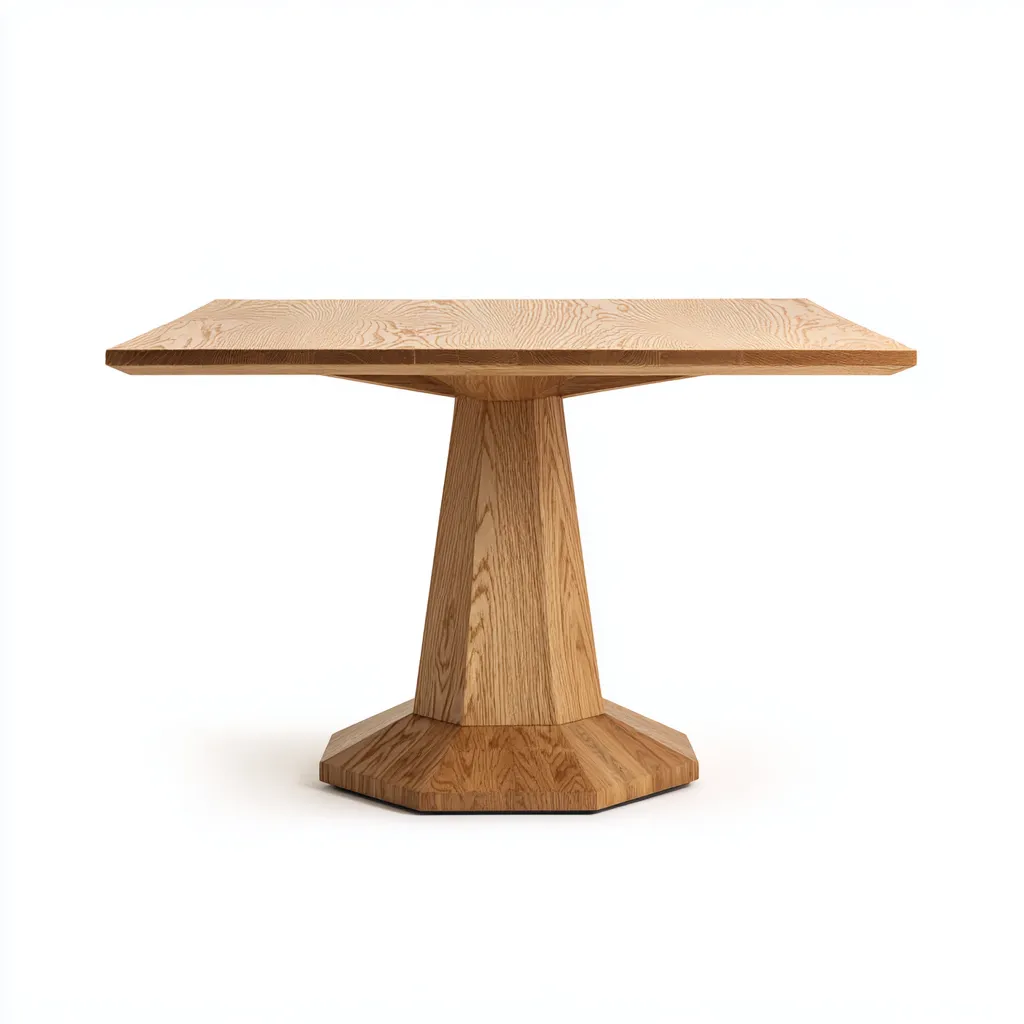 Mesa de comedor madera 110x110x76 cm roble apta para comedor - diseño moderno-Luxemylab