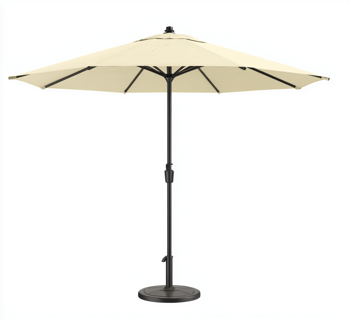 Sombrilla de jardín poliéster 255x255x250 cm beige adecuada para terraza estilo moderno diseño funcional-Luxemylab