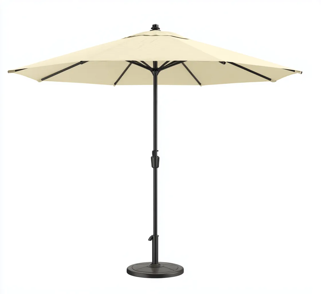 Sombrilla de jardín poliéster 255x255x250 cm beige adecuada para terraza estilo moderno diseño funcional-Luxemylab