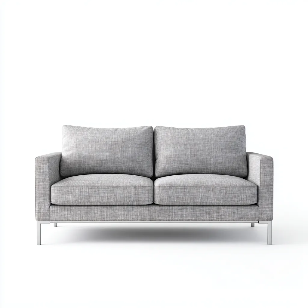 Sofá de 2 plazas tela 150x82x84 cm gris claro para salón diseño moderno-Luxemylab